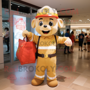 Gold Fire Fighter mascotte...