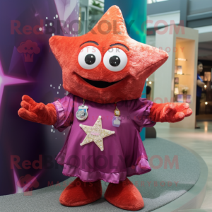 Maroon Starfish maskot...