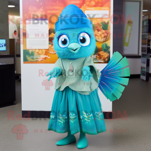 Teal Betta Fish mascotte...