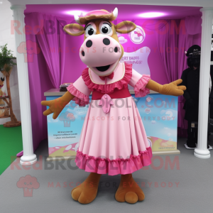 Rosa Guernsey Cow maskot...