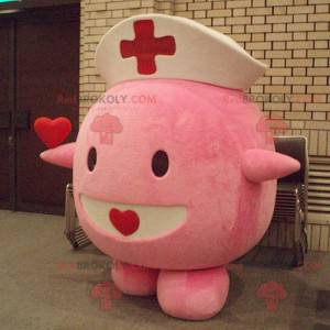 Leveinard berømte lyserøde Pokemon maskot - sygeplejerske kostume