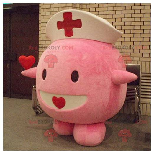 Leveinard berömda rosa Pokemon maskot - sjuksköterskadräkt -