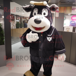 Black Hereford Cow mascotte...