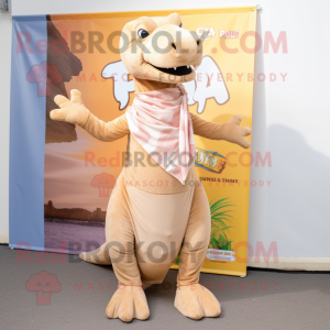 Tan T Rex mascotte kostuum...