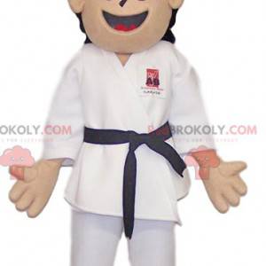 Karateka-Maskottchen mit schwarzem Gürtel - Redbrokoly.com