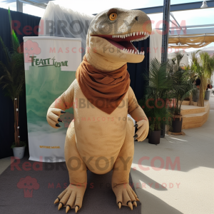 Tan T Rex mascotte kostuum...