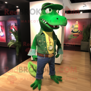 Groene krokodil mascotte...