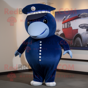 Navy Blue Whale maskot...