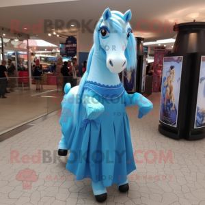 Sky Blue Horse mascotte...