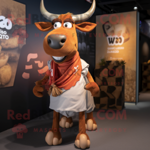 Rust Zebu maskot kostume...