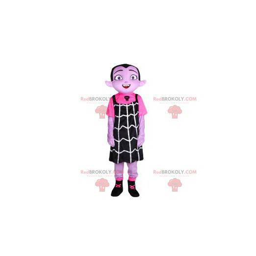 Menina mascote vampira com um vestido preto - Redbrokoly.com