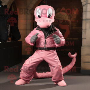 Pink Hydra maskot kostume...