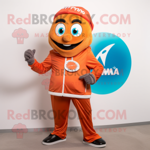 nan Tikka Masala mascot costume character dressed with a Windbreaker and Smartwatches
