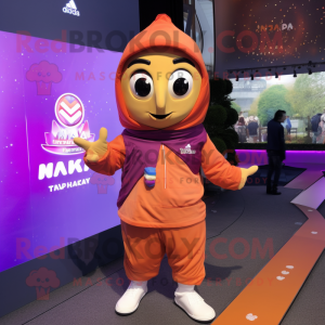 nan Tikka Masala mascot costume character dressed with a Windbreaker and Smartwatches