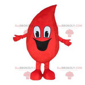 Smilende bloddråpe maskot. Bloddråpe kostyme - Redbrokoly.com