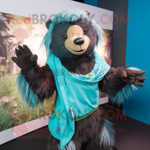 Teal Sloth Bear mascotte...