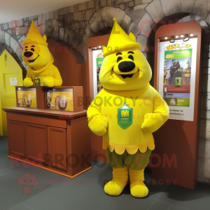 Geel Iers kasteel mascotte...