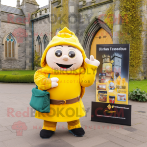 Geel Iers kasteel mascotte...