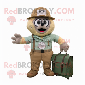 nan Wrist Watch mascot costume character dressed with a Cargo Shorts and Briefcases