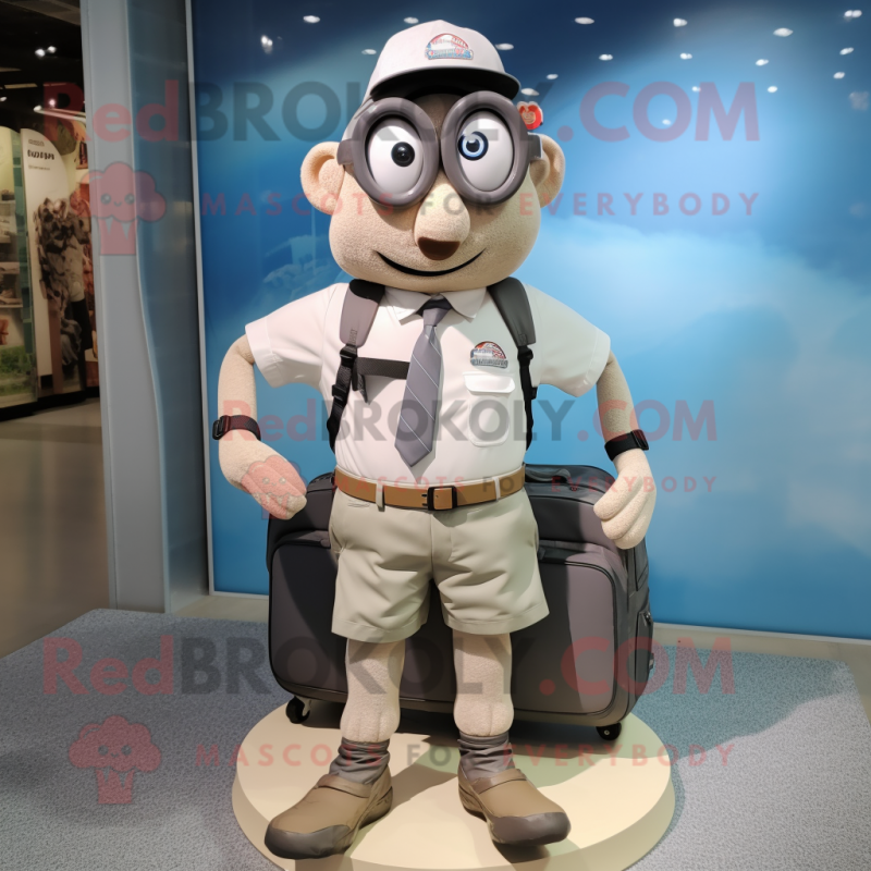 nan Wrist Watch mascot costume character dressed with a Cargo Shorts and Briefcases