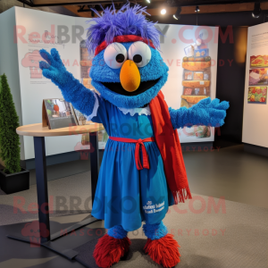 Blauw Jambalaya mascotte...