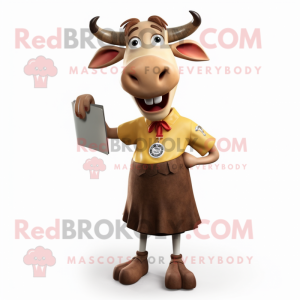 Brauner Zebu Maskottchen...