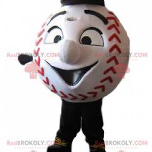 Mascotte de balle de baseball rouge et blanche. - Redbrokoly.com