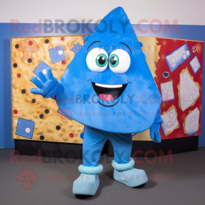 Blue Pizza Slice maskot...