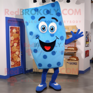 Blue Pizza Slice mascotte...