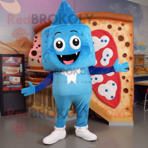 Blue Pizza Slice mascotte...