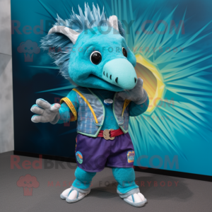 Teal Armadillo mascotte...