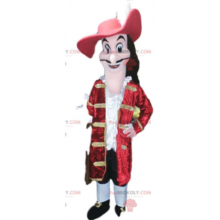 Captain Hook mascot with a beautiful red jacket - Redbrokoly.com