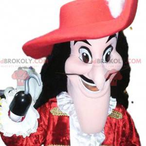 Captain Hook maskot med en smuk rød jakke - Redbrokoly.com