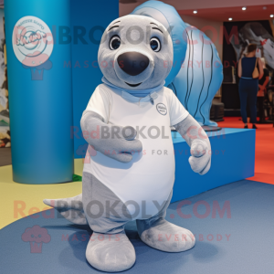 Gray Seal maskot kostym...