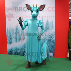 Cyan Roe Deer mascotte...