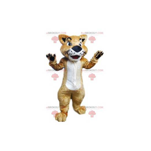 Cougar mascot with his supporter jersey. - Redbrokoly.com