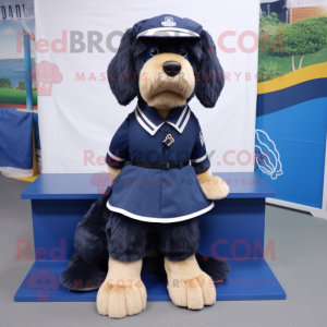 Navy Dog maskot kostume...