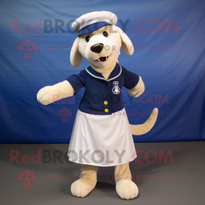 Navy Dog maskot kostume...