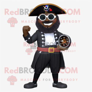Black Pirate maskot drakt...