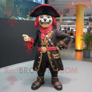 Sort Pirat maskot kostume...