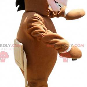 Mascote burro marrom com uma bela juba - Redbrokoly.com