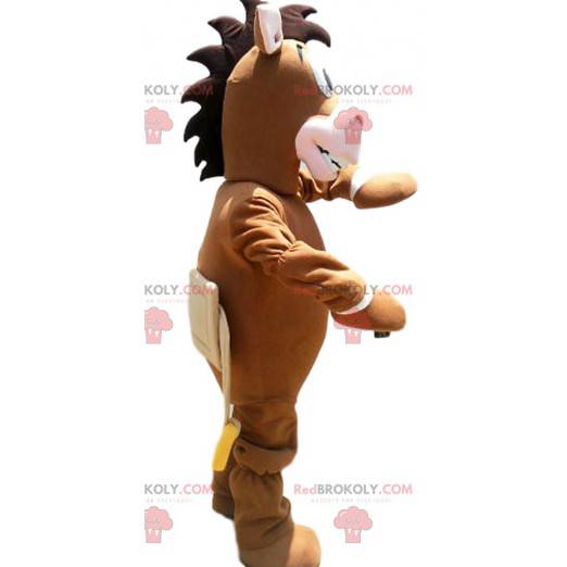 Brown Donkey Maskottchen mit einer schönen Mähne -