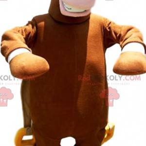 Brown Donkey Maskottchen mit einer schönen Mähne -