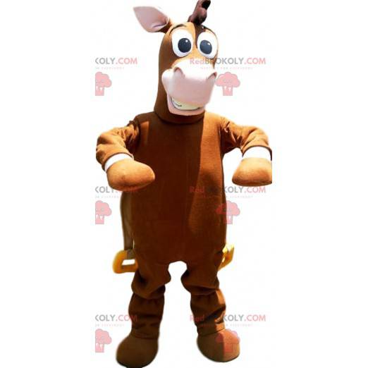 Brown Donkey Maskottchen mit einer schönen Mähne -