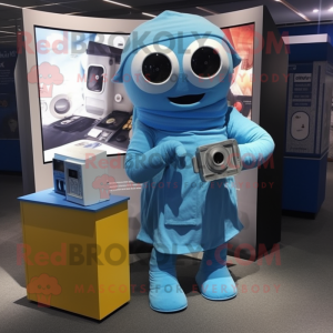 Blue Camera maskot...