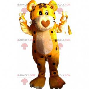 Mascotte leopardo con muso a forma di cuore - Redbrokoly.com