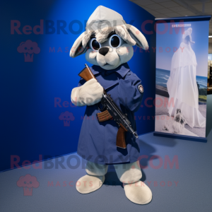 Navy Sniper maskot kostume...