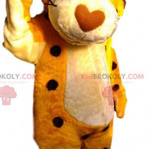 Mascotte leopardo con muso a forma di cuore - Redbrokoly.com