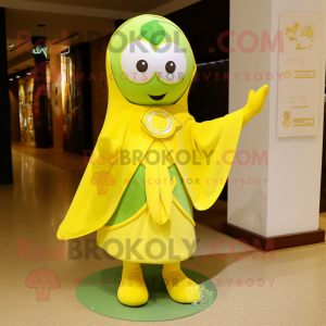Citrongul Firkløver maskot...