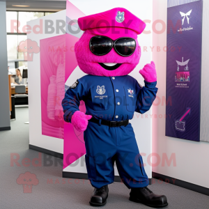 Magenta marinsoldat maskot...